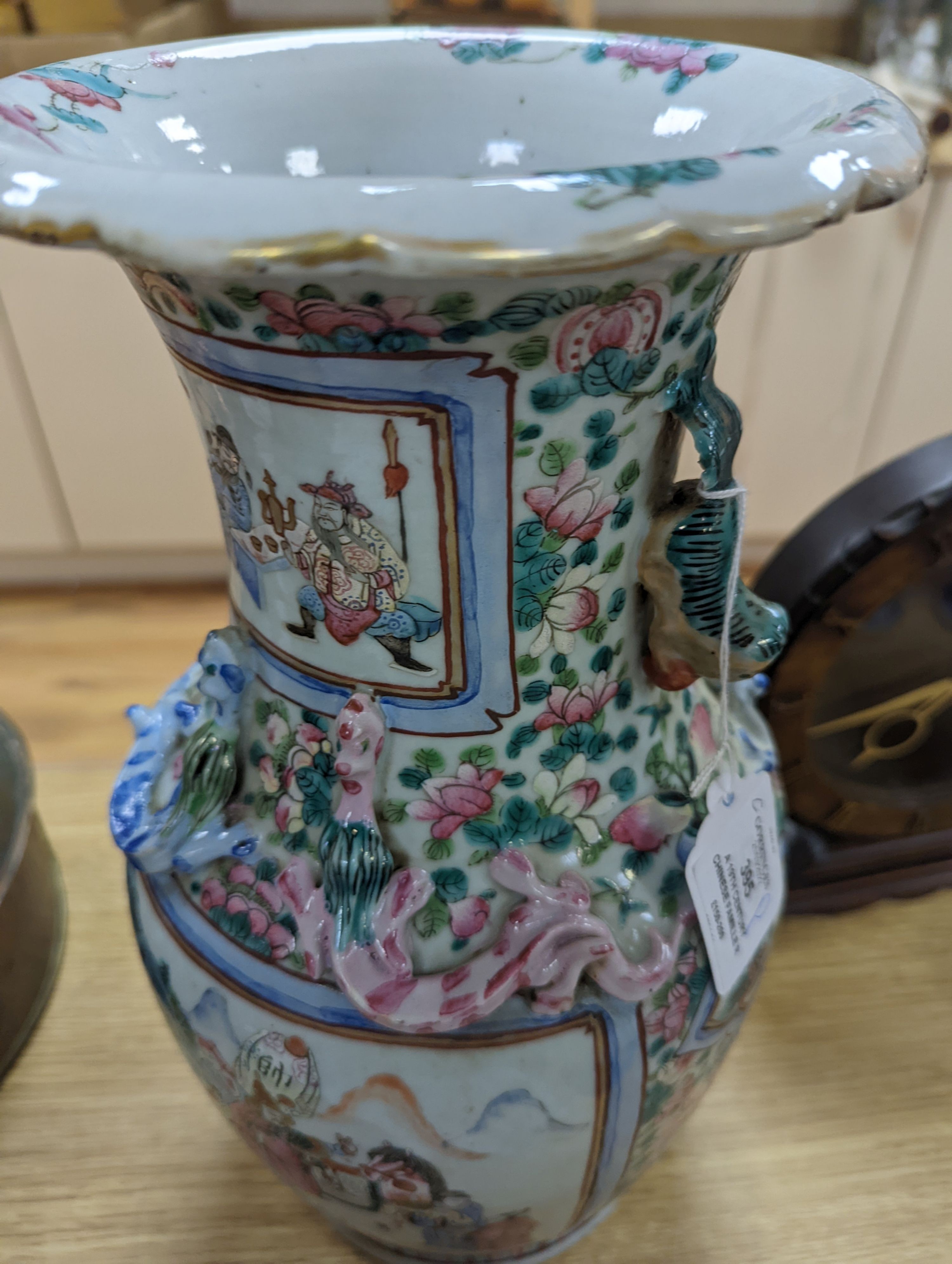 A 19th century Chinese famille rose vase 36cm